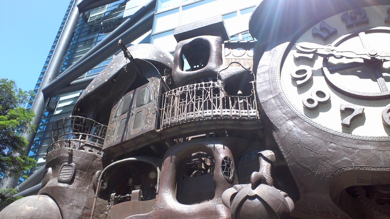 宮崎駿デザインの日テレ大時計 東京都港区新橋