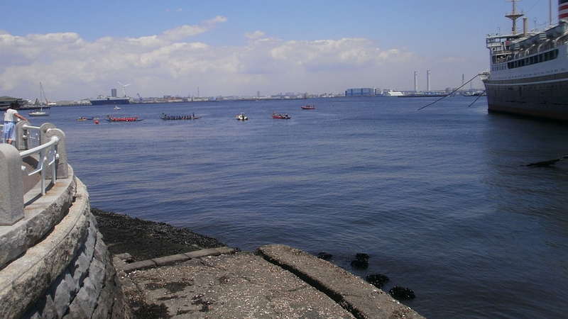 氷川丸と港 横浜市中区山下公園