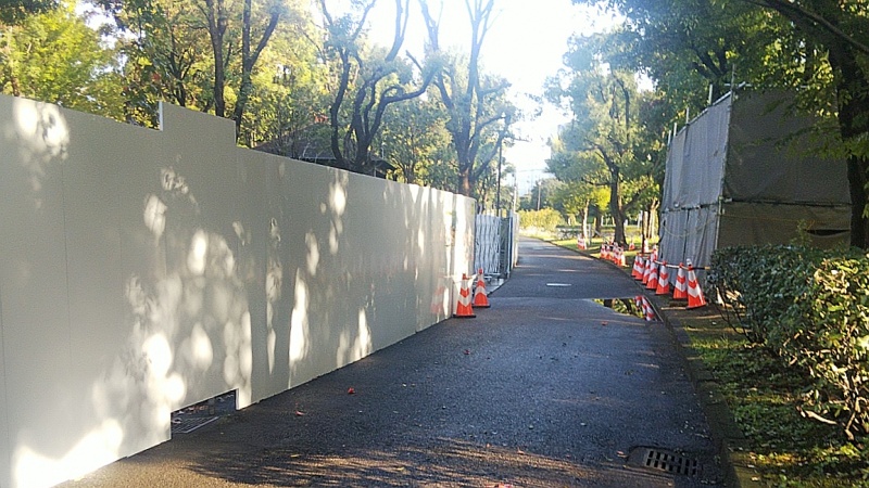 キャンプ場の改修工事 東京都大田区平和島公園