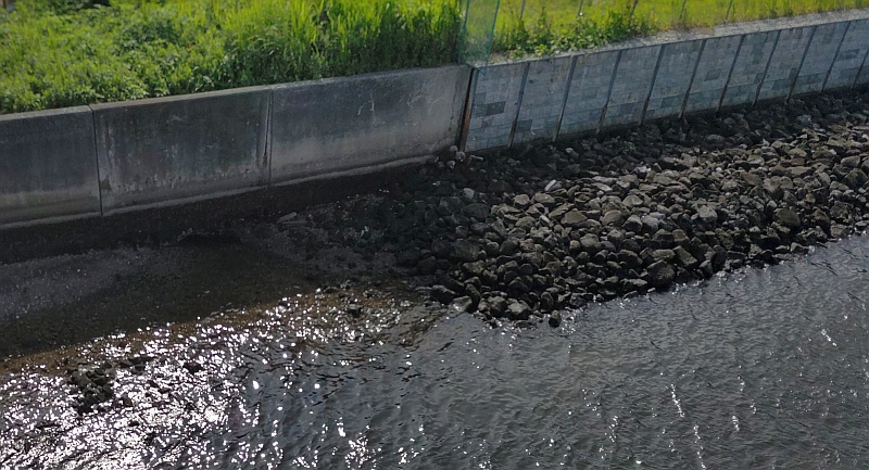 除草前の大和大橋の袂 東京都大田区大和大橋