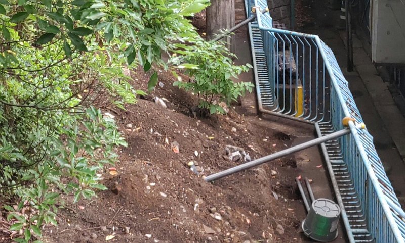 土留めの交換工事 東京都大田区平和の森公園