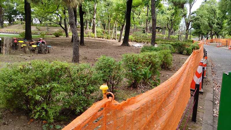 工事終了間際の平和島公園 東京都大田区平和島公園