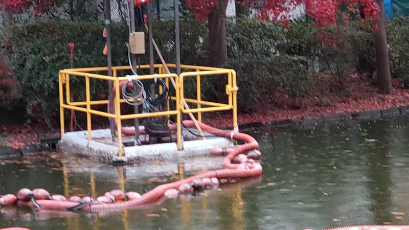 浚渫工事 東京都大田区平和の森公園