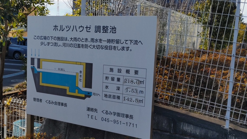 ホルツハウゼ調整池 横浜市旭区金が谷