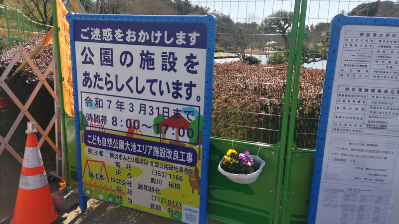 こども自然公園大池エリア施設改良工事 横浜市旭区大池町こども自然公園