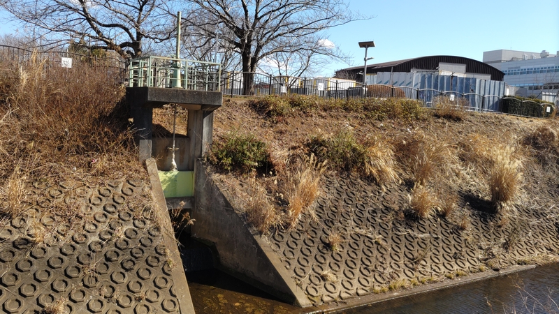 和泉遊水池の水門 横浜市泉区和泉中央北