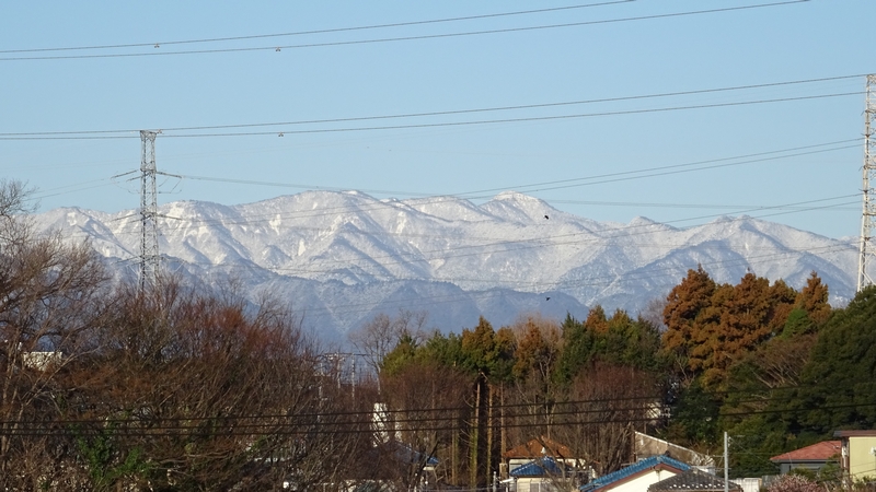 丹沢山系の雪景 横浜市旭区中希望が丘