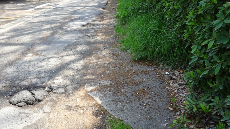 昔の舗装路 横浜市旭区鶴ヶ峰鶴ヶ峰公園